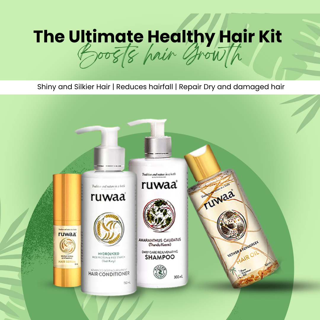 The Ultimate Healthy Hair Kit Boosts hair Growth | Shiny and Silkier Hair | Reduces hairfall | Repair Dry and damaged hair