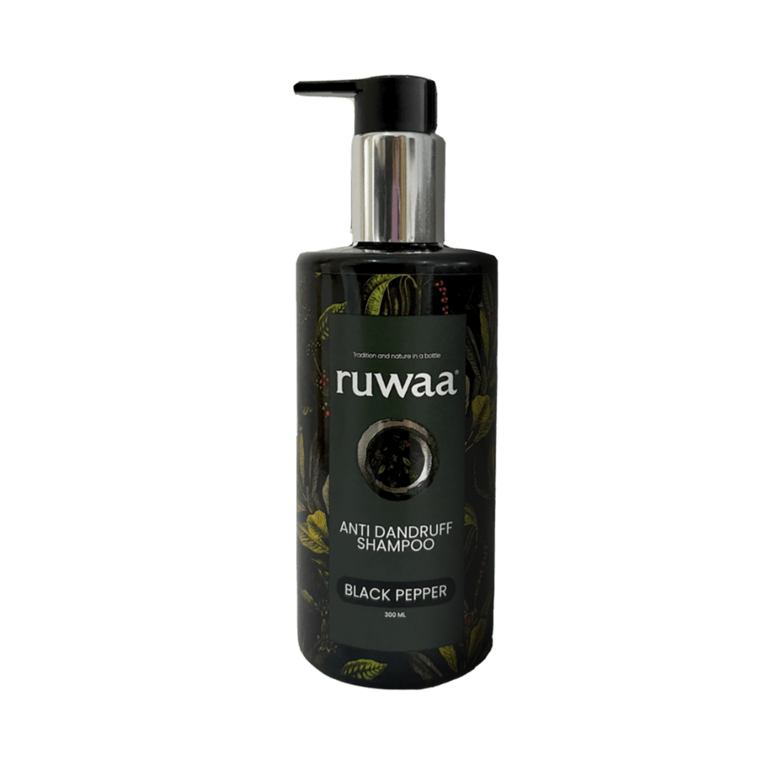 Ruwaa Anti-Dandruff Shampoo with Black Pepper Clinically Proven to Eliminate Dandruff | Soothe Itchy Scalp | Inhibit 100% of Dandruff-Causing Agents