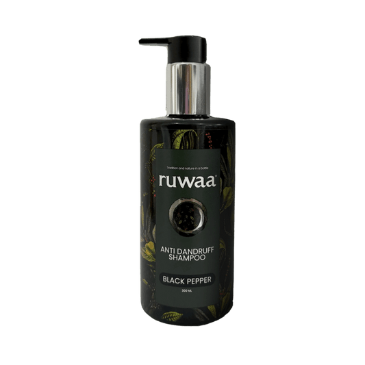 Ruwaa Anti-Dandruff Shampoo with Black Pepper Clinically Proven to Eliminate Dandruff | Soothe Itchy Scalp | Inhibit 100% of Dandruff-Causing Agents