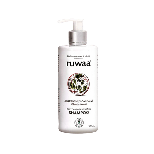 Ruwaa Daily Care Rejuvenation Shampoo with Amaranthus Extract 300ML Reduces hair Fall | Boosts healthy hair growth | Repair dry and damaged hair | Buy 1 Get 1 Hair Conditioner Free | Buy 1+1 shampoo free